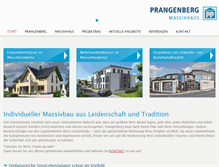 Tablet Screenshot of prangenberg-bau.de